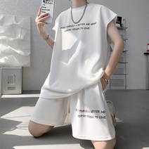 달리기 남성 트레이닝복 세트 여름 얇은 캐주얼 세트 청소년 남성 루즈핏 반팔 티셔츠 반바지 상하의 세트 20대 30대 40대