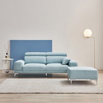 동서가구 퓨리끄 아쿠아텍스 이지클린 3인용 기능성 패브릭 소파+스툴 DF643749, 인디핑크