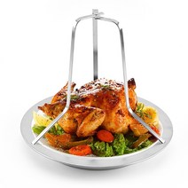 치킨 로스터 홀더 랙 바베큐 베이킹 그릴 도구 액세서리 실내 1 세트