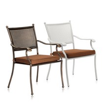 하이퍼스 HFC-5719 실드 주물 의자 철제의자 야외의자, 화이트