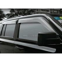 지프 차량 오프로드 썬바이저 빗물받이 셀프 설치, 스테인리스스틸밝은스트립이있는두꺼운버클
