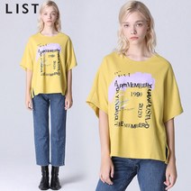 리스트 리스트 프린티드 오버핏 티셔츠