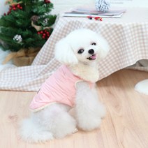 마일로앤코코 러블리 강아지 패딩 조끼 애견 깔깔이 경량 방한복 무스탕 구스패딩 발열 점퍼(그린/핑크/베이지 S/M/L/XL/XXL), 핑크