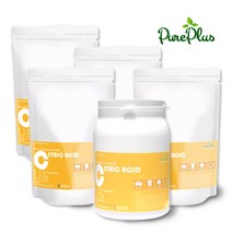 국내산 과탄산소다(산소계표백제) 5kg세트(용기형1kg+지퍼팩4kg) 베이킹소다 구연산 천연세제 3종중 필수, 구연산5kg(용기1+리필4)