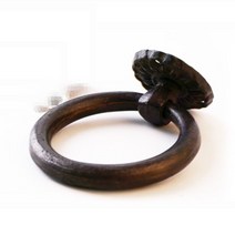 한옥 건축 부속 연꽃 주물 링고리 문손잡이 80mm 중 0.4312ea, SH_ 본상품선택
