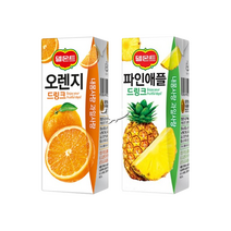 델몬트 드링크팩 2종 190ml 오렌지 5팩+파인애플 5팩 총10팩