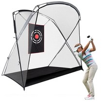 ANDGOAL 골프 연습 네트 뒷마당 - 운전 히팅 트레이닝 네트 야외 실내 운전용 스윙 치핑 차고 걸이용 타겟 포함, Vaulted golf practice net 9x5x