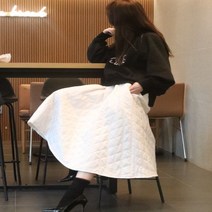 모로코코 밴딩 퀼팅 A라인 패딩 스커트