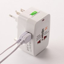 플라이토 해외 여행용 USB 2포트 멀티어댑터