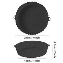 업소용 데크오븐 에어 프라이어 실리콘 베이킹 폼 양식 피자 치킨 트레이 액세서리, 05 Black
