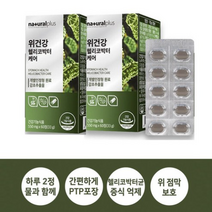 위 건강 영양제 헬리코박터 균 증식 억제 도움 550mg x 60정 2박스 위건강 헬리코박터 케어 위 점막을 보호