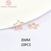 358914MM 18MM 20MM 24K 골드 컬러 도금 황동 둥근 별 모양 폐쇄 링 Diy 쥬얼리 액세서리, [08] 3596-Rhombus 20PCS
