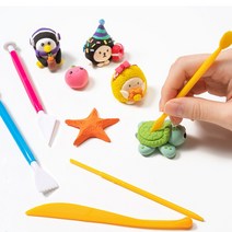 클레이도구 점토 찰흙 칼 지점토 공작칼 세트 플라스틱 헤라세트, 파랑 8세트