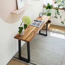 우드인미 티크원목 사이드 테이블 1600-ap 원목테이블 원목책상 다용도테이블, 브라운(티크원목색)