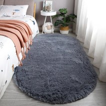 거실 카펫 타원형 대형 플러시 푹신한 침실 부드러운 발 매트