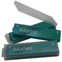산요 슬림 사각 배터리 껌전지 KF-A650-(1.2V 650mAh) 충전건전지 - 1개(벌크), 1개, 1개