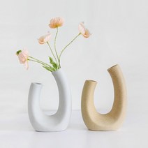 펫플랜트 곡선 오브제 화병, 화이트/선택안함