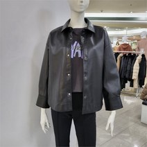 아놀드바시니 DP01 세미 오버핏 가죽 자켓 셔츠형 램스킨 양가죽100 AW03LK41W