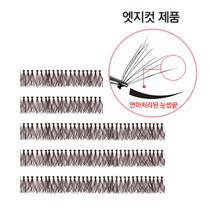 로이엘 부분속눈썹 10줄 속눈썹_0.06_5P_다크브라운_엣지 투명줄, 1개, 11호