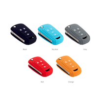 이너스 쉐보레 4버튼 자동차 폴딩키 실리콘 케이스 뉴 스파크 아베오 말리부 크루즈 라세티 알페온 트랙스 올란도, (VA-S26)스카이블루