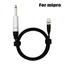 mipro 송신기 용 4 핀 미니 xlr 14 6.35mm 기타베이스 악기 케이블 나사 잠금 장치가있는 무선 마이크 시스템, 없음