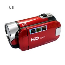 Vlog 카메라 1080P 풀 HD 16 백만 화소 DV 캠코더 디지털 비디오 스크린 TFT LCD 16X 야간 촬영 줌, US type_CHINA
