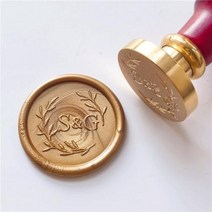 실링왁스 비즈 청첩장 인장 미니씰 도장 맞춤형 웨딩 왁스 인감 스탬프 2 이니셜 씰링 초대장, Custom Z105