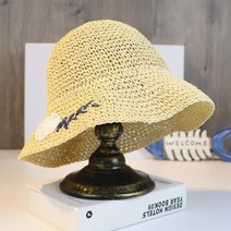여름 햇 밀짚모자 여 접이식 썬캡 벙거지 모자 데이지 선캡 써머캡