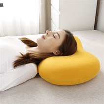 Hqzoomee메모리폼 베개+ 커버 수면베개 경추목베개ZT007, 노란색-수면베개