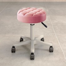 바퀴달린의자 미용실 회전 진료의자 원형 이동식 스툴, D