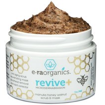 Era Organics (미국직배) 허니 페이셜 스크럽 60ml Microdermabrasion Facial Scrub & Face Exfoliator - Natural Exfoliating Mask with Manuka Honey Walnut