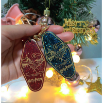 해리포터 호그와트 기숙사 호텔 키링 열쇠고리, 버건디펄 호그와트