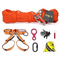 아파트 비상 탈출 키트 완강기 안전 고리 설치 구조, 8mm 로프 60미터17~19층  7종세트