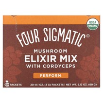 Four Sigmatic Mushroom Elixir Mix with Lions Mane 20 Packets 0.1 oz (3 g) Each