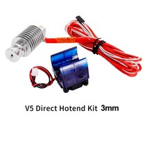 12v 24v e3d v5 v6 핫 엔드 3d 프린터 j 헤드 보우 덴 압출기 0.4mm 노즐 1.75 3mm 필라멘트 원격 직접 거리 프린트 헤드, 1-v5 다이렉트 키트 3mm