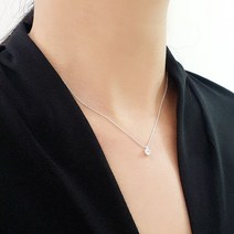 단블랙 쟈스민 다이아 펜던트 목걸이 925실버