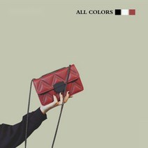 여성 체인 숄더백 작은 체크무늬 캐주얼 데일리 크로스백 스퀘어 사각 메신저 가방