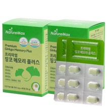 프리미엄 징코 메모리 플러스150 60정x2박스 기억력 혈행 두뇌 혈액순환 영양제 플라보놀배당체 은행잎추출물 아연 비타민 미네랄 보충 식약처인정 건강기능식품 미국영국독일의원료만사용, 2박스, 60정