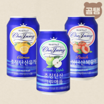일화 초정탄산 그린애플/복숭아/유자 택 2 350ml X 48캔, 유자+복숭아350mlX각24캔