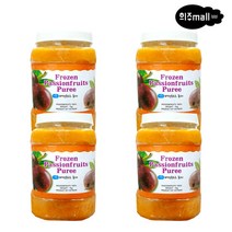 [희주몰] 신정푸드 씨 없는 패션후르츠 퓨레 1kg, 4개