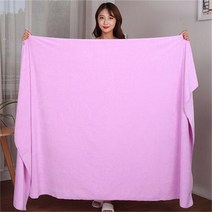 극세사 섬유 타월 천 양면 타월 자동차 청소용 미용용 흡수성 비치 타월 호텔 타월, 연보라색, 100x200cm