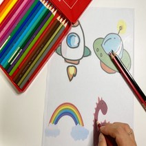 슈링클스 키트 키링 소품 만들기 DIY 세트 어린이 선물 아이 미술 놀이 돌봄 학교 세트 도안, A투명슈링클스세트