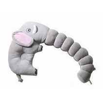 아기 옆으로재우기 엎드려재우기 베개 악어 쿠션 아기두상교정 뒤집기방지 바디필로우, 코끼리 그레이