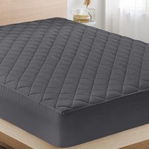 Utopia Bedding 퀼트 매트리스 패드(캘리포니아 킹) - 신축성 있는 프로텍터 커버는 최대 40.6cm(16인치) 깊이까지 늘어납니다. 세탁기 세탁 가능한 토퍼 42913, Queen