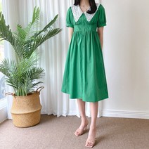 요시아나 [세일] [당일발송] 피렌티아 레이스카라 퍼프소매 베이비돌 원피스 -2컬러