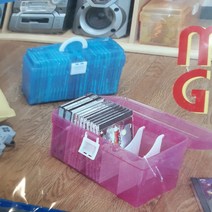 산세이 CD케이스 CD보관함 씨디정리함 다용도 소품정리함, 블루