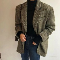 라라벨 여성용 자켓 캐주얼 바론 체크 데일리자켓 하객 하객룩