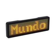 3D홀로그래 LED홀로그램 블루투스 앱 제어 LED 이름 전자 스크롤 플래시 행사 회사 직원, 노란색