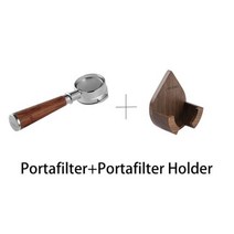 MHW3BOMBER 585mm 에스프레소 밑면 Portafilter 빈티지 로즈 우드 손잡이와 La Marzocco 커피 기계, 2pcs Set