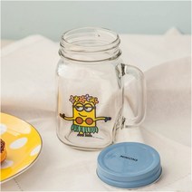 [RA㏓] 미니언즈 드링킹자 450ml (알로하) 캐릭터컵 링킹 머그잔 에이 음료 투명잔 유리잔 카페유리 주방용품 ▷_§Ea, 《본상품》, 옵션무[#@$]